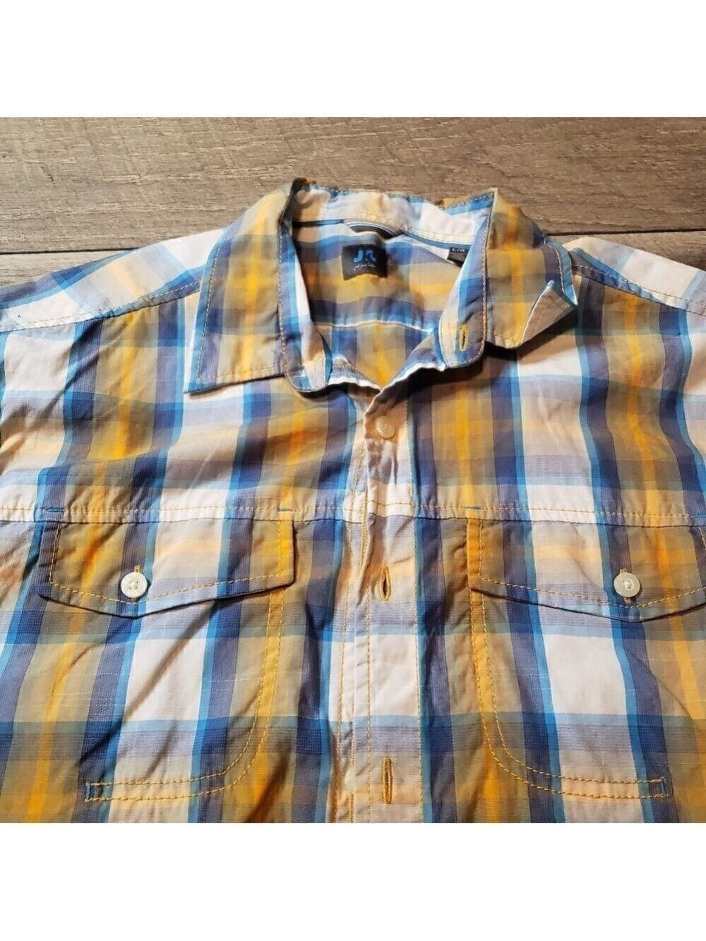 Just Keep Livin Men's Button Up Plaid Shirt - Picture 3 of 8